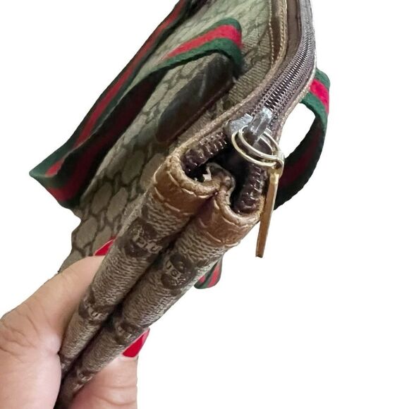 GUCCI Plus Web Sherry Line GG Plus Shoulder Tote Bag PVC Leather - Picture 8 of 16